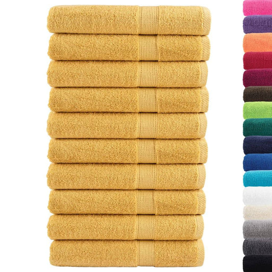 Premium Towels SOLUND 10pcs Gold 100x200cm 600gsm