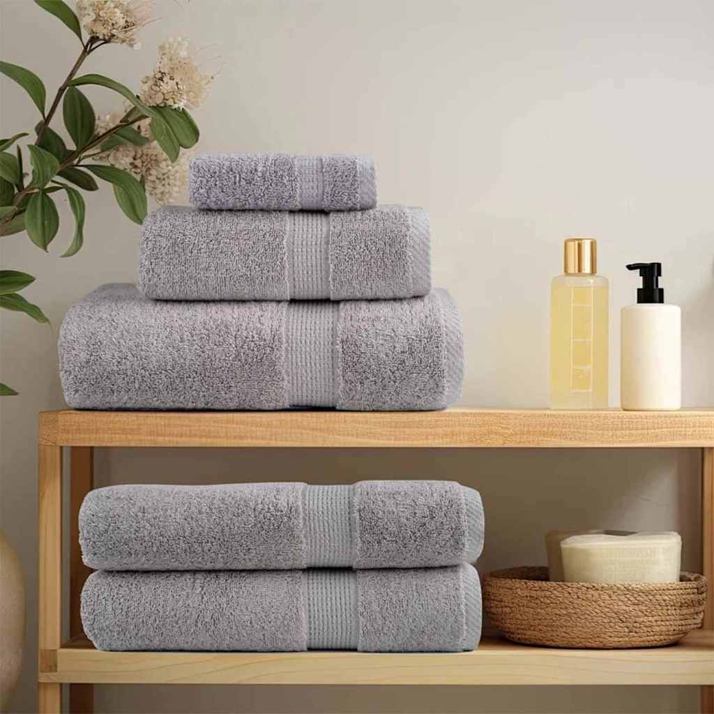 Guest Towel 4 pcs Gray 15 x 21 cm Cotton