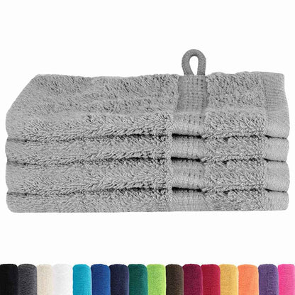 Guest Towel 4 pcs Gray 15 x 21 cm Cotton