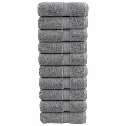 Premium Guest Towels SOLUND 10pcs Grey 30x50cm 600gsm