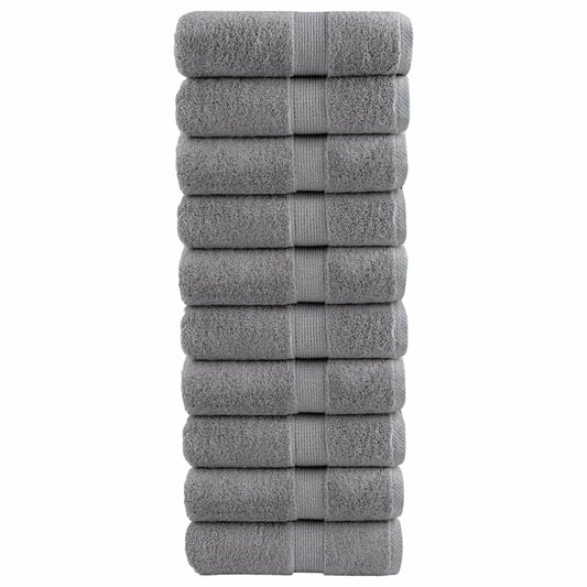 Premium Guest Towels SOLUND 10pcs Grey 30x50cm 600gsm