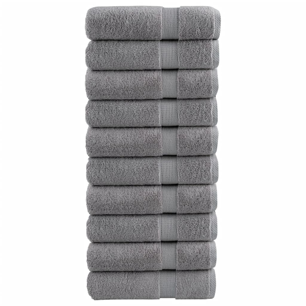 Premium Shower Towels SOLUND 10pcs Grey 70x140cm 600gsm