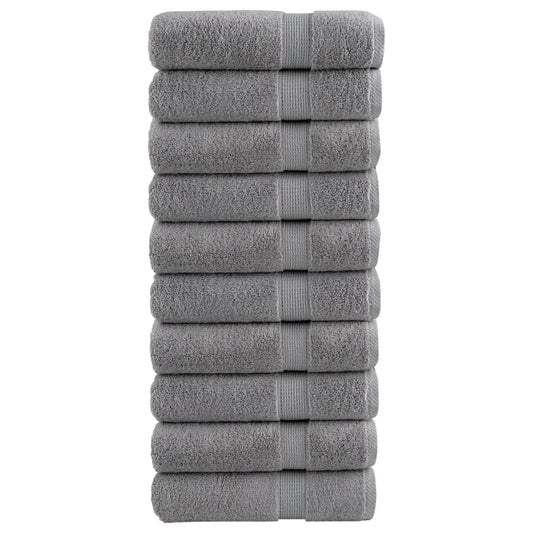 Premium Bath Towels SOLUND 10pcs Grey 100x150cm 600gsm