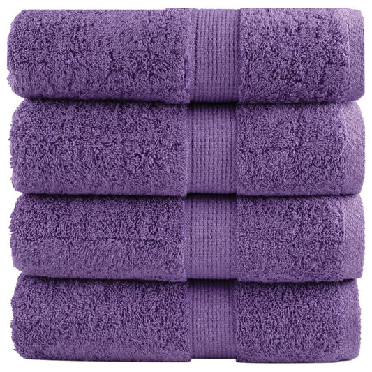 Premium Soap Towels SOLUND 4 pcs Purple 30x30 cm 600 gsm