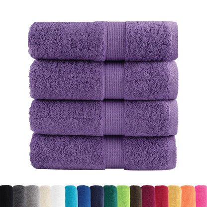 Premium Soap Towels SOLUND 4 pcs Purple 30x30 cm 600 gsm