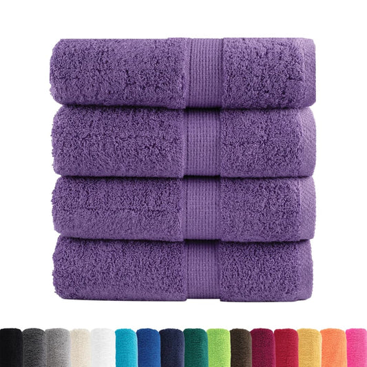 Premium Soap Towels SOLUND 4 pcs Purple 30x30 cm 600 gsm