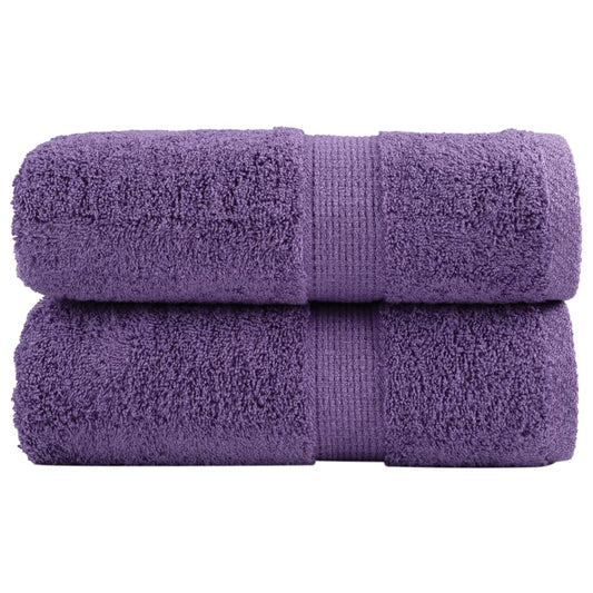 Premium Guest Towels SOLUND 2 pcs Purple 30x50 cm 600 gsm
