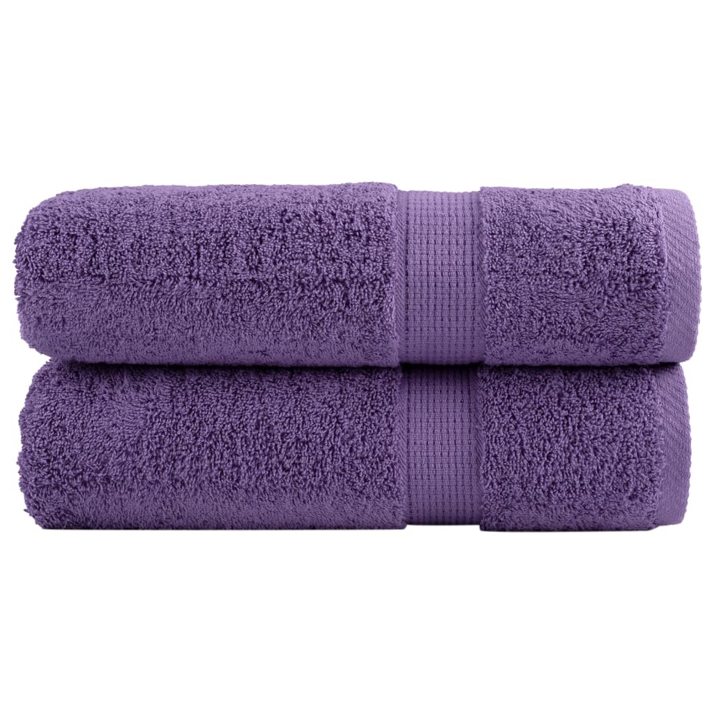 Premium Hand Towels SOLUND 2 pcs Purple 50x100 cm 600 gsm