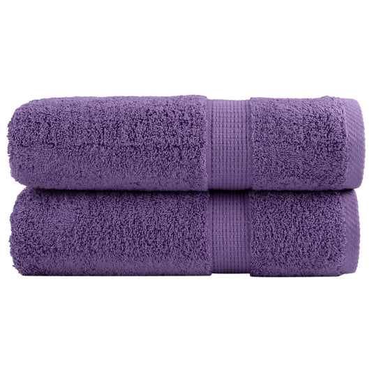 Premium Hand Towels SOLUND 2 pcs Purple 50x100 cm 600 gsm
