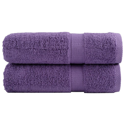 Premium Shower Towels SOLUND 2 pcs Purple 70x140 cm 600 gsm