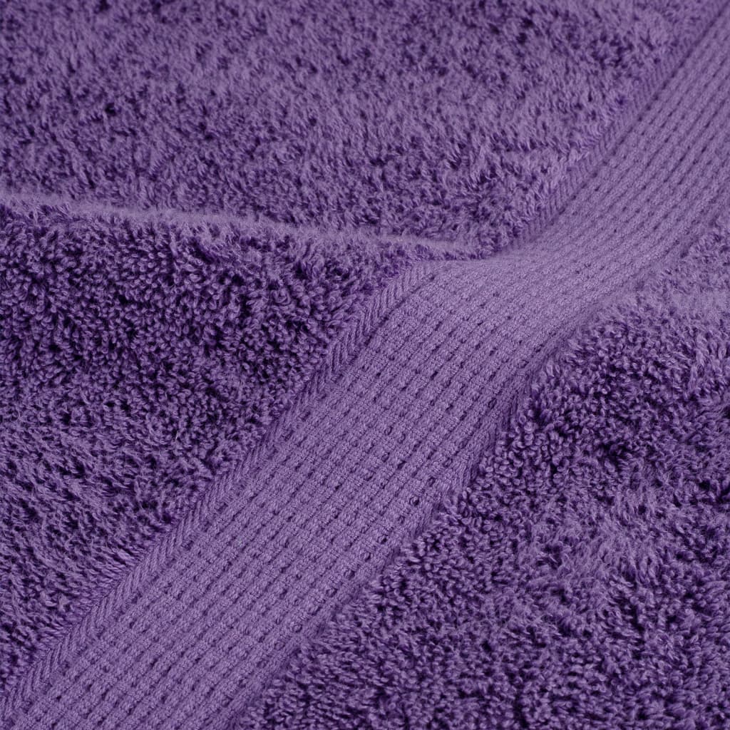Premium Shower Towels SOLUND 10 pcs Purple 70x140 cm 600 gsm