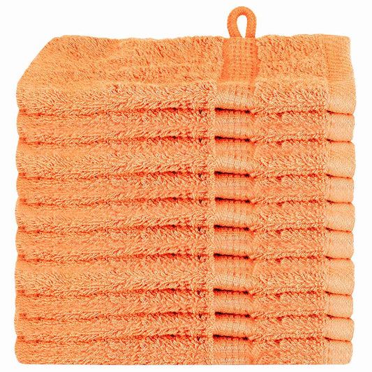 Guest Towel 10 pcs Orange 15 x 21 cm Cotton