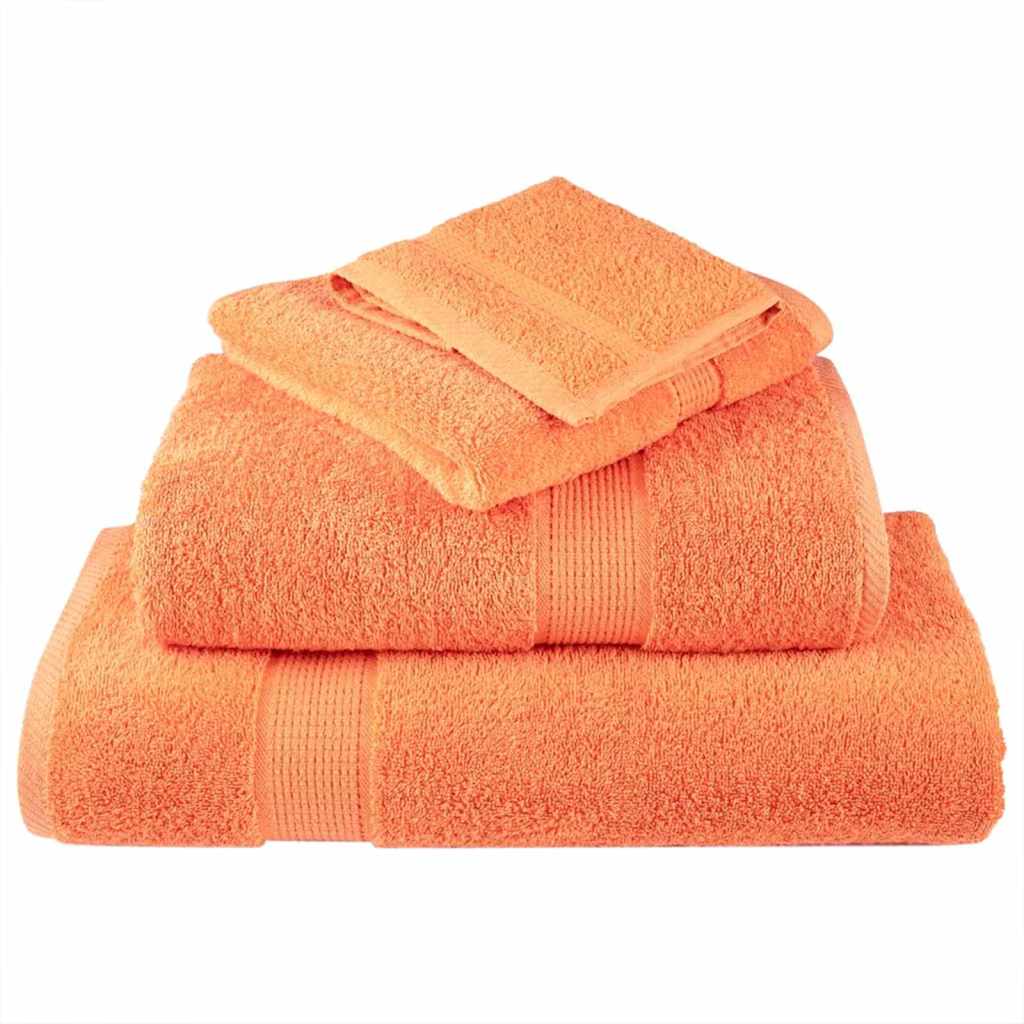 Guest Towel 10 pcs Orange 15 x 21 cm Cotton