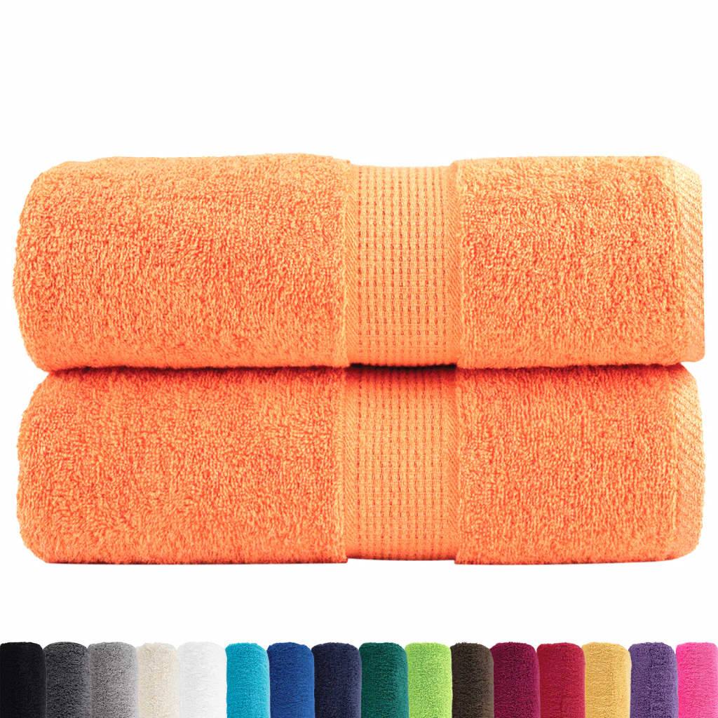 Premium Guest Towels SOLUND 2 pcs Orange 30x50 cm 600 gsm