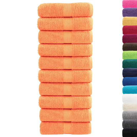 Premium Guest Towels SOLUND 10 pcs Orange 30x50 cm 600 gsm