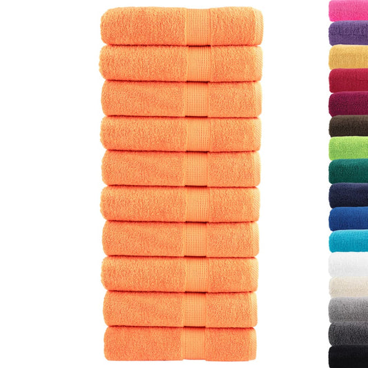 Premium Shower Towels SOLUND 10 pcs Orange 70x140 cm 600 gsm