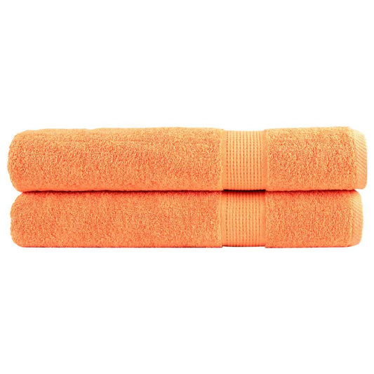 Premium Towels SOLUND 2 pcs Orange 100x200 cm 600 gsm