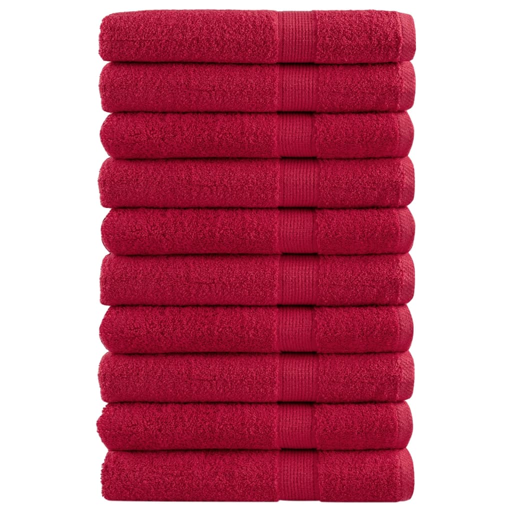 Premium Sauna Towels SOLUND 10 pcs Red 80x200 cm 600 gsm