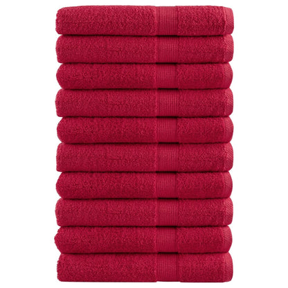 Premium Sauna Towels SOLUND 10 pcs Red 80x200 cm 600 gsm
