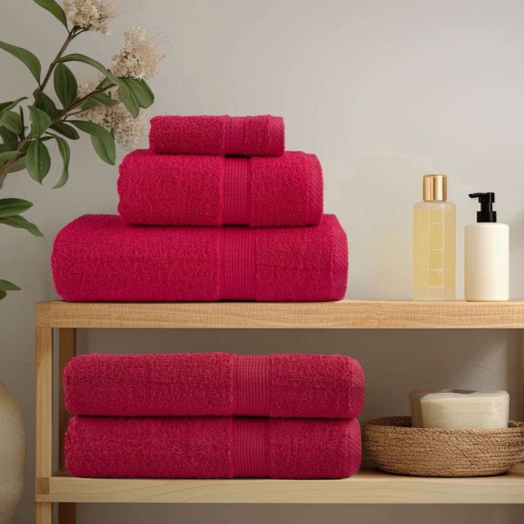 Premium Sauna Towels SOLUND 10 pcs Red 80x200 cm 600 gsm