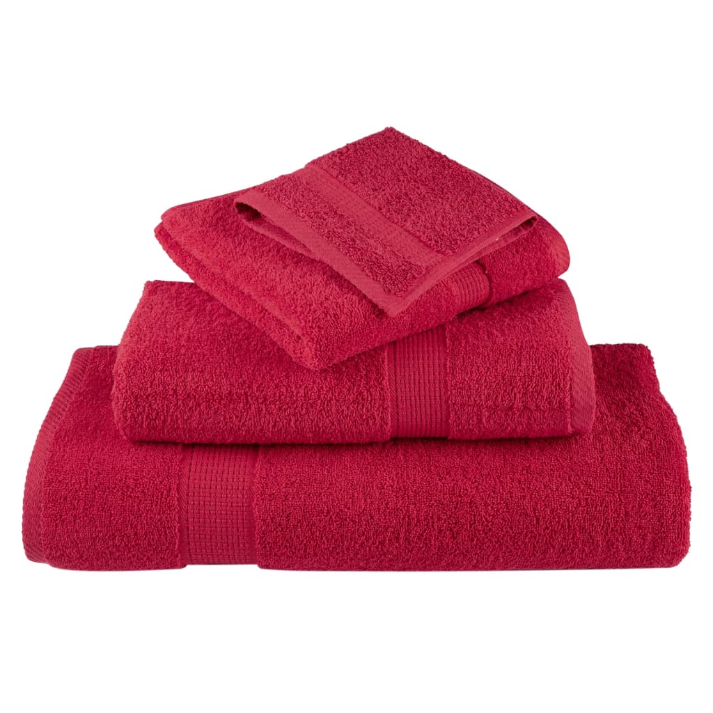 Premium Sauna Towels SOLUND 10 pcs Red 80x200 cm 600 gsm
