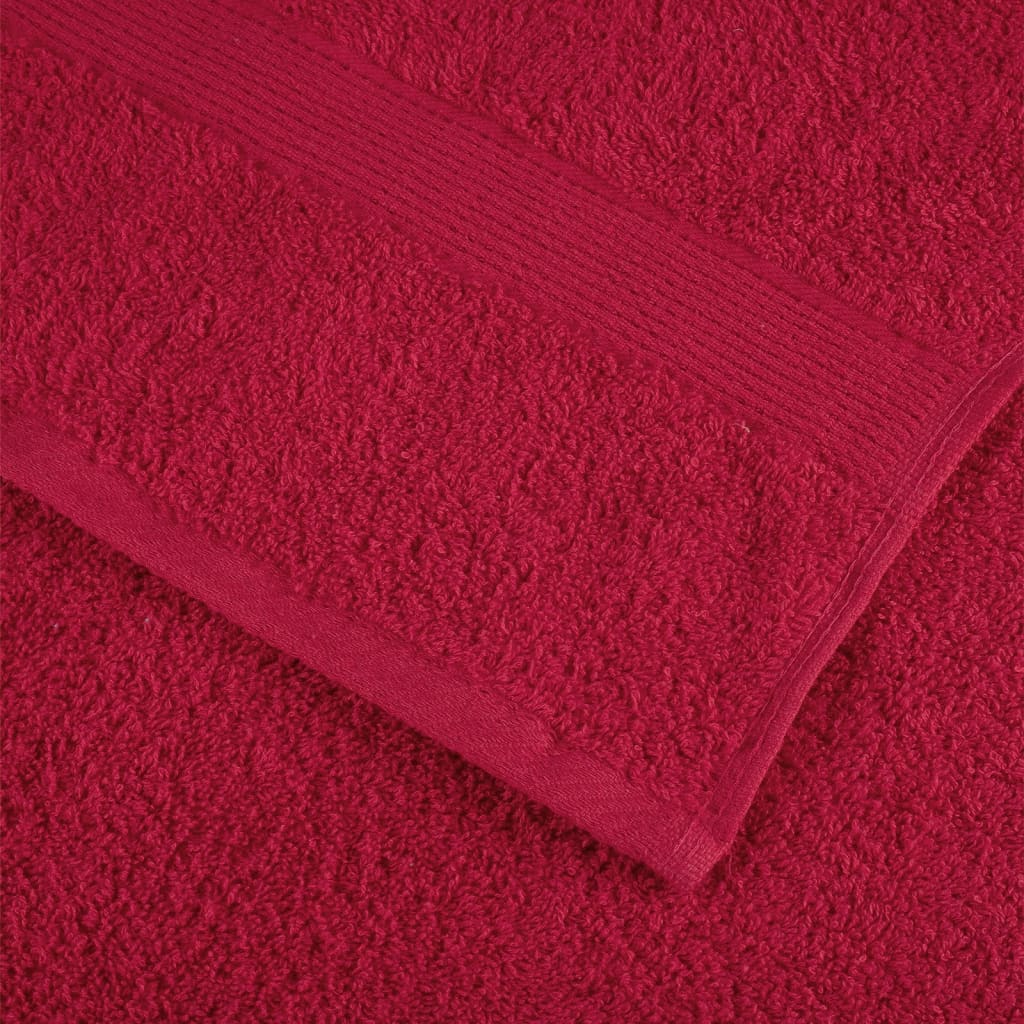 Premium Sauna Towels SOLUND 10 pcs Red 80x200 cm 600 gsm