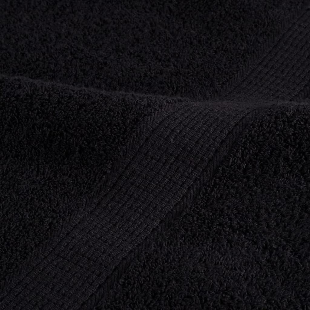 Guest Towel 4 pcs Black 15 x 21 cm Cotton