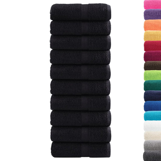 Premium Soap Towels SOLUND 10 pcs Black 30x30 cm 600 gsm