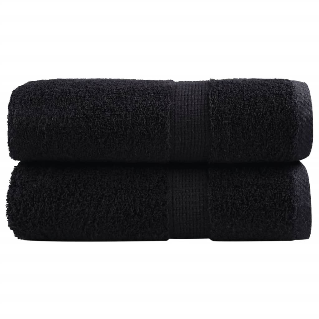 Premium Guest Towels SOLUND 2 pcs Black 30x50 cm 600 gsm