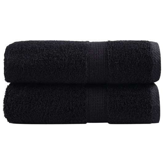 Premium Guest Towels SOLUND 2 pcs Black 30x50 cm 600 gsm