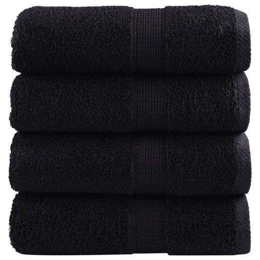 Premium Guest Towels SOLUND 4 pcs Black 30x50 cm 600 gsm