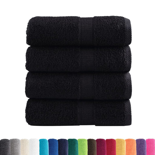 Premium Guest Towels SOLUND 4 pcs Black 30x50 cm 600 gsm
