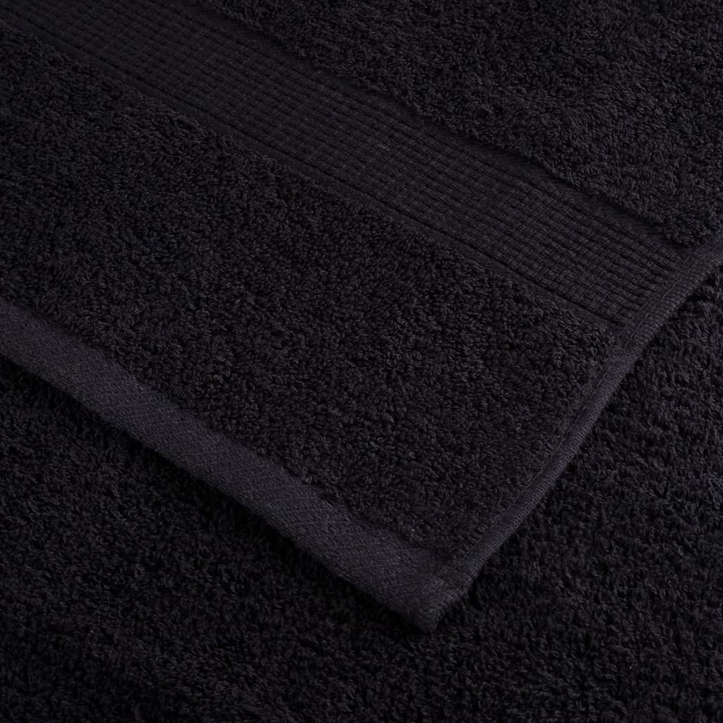 Premium Hand Towels SOLUND 2 pcs Black 50x100 cm 600 gsm