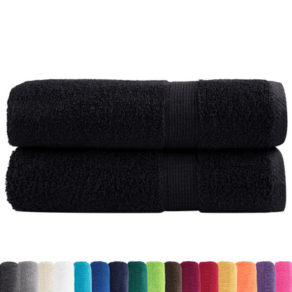 Premium Shower Towels SOLUND 2 pcs Black 70x140 cm 600 gsm