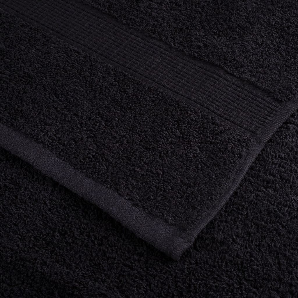 Premium Shower Towels SOLUND 4 pcs Black 70x140 cm 600 gsm