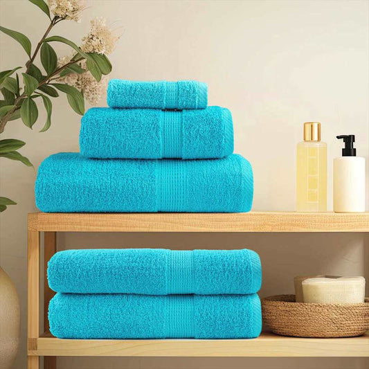 Guest Towel 2 pcs Turquoise 15 x 21 cm Cotton