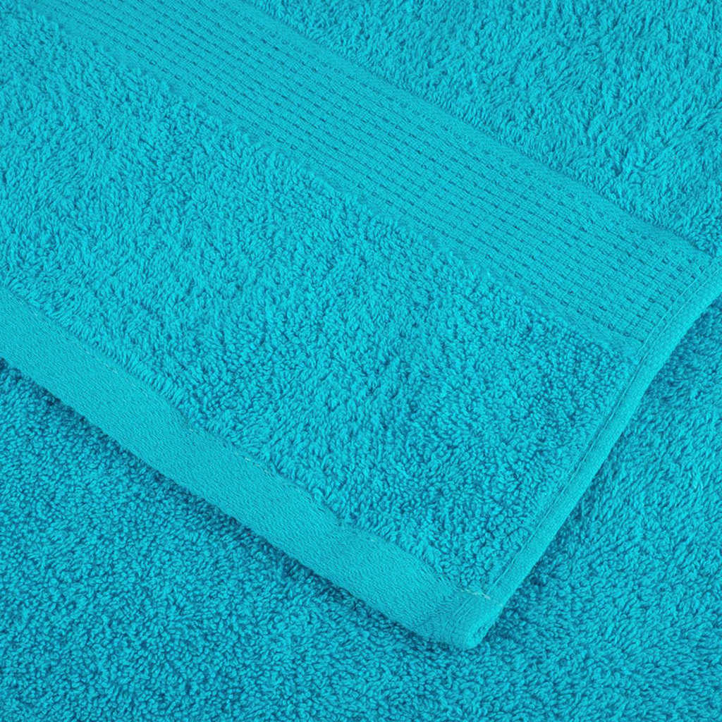 Guest Towel 4 pcs Turquoise 15 x 21 cm Cotton