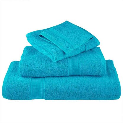 Guest Towel 4 pcs Turquoise 15 x 21 cm Cotton