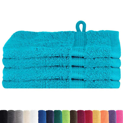 Guest Towel 4 pcs Turquoise 15 x 21 cm Cotton
