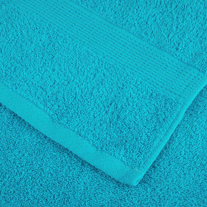Guest Towel 10 pcs Turquoise 15 x 21 cm Cotton