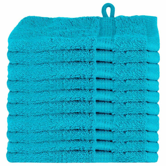 Guest Towel 10 pcs Turquoise 15 x 21 cm Cotton