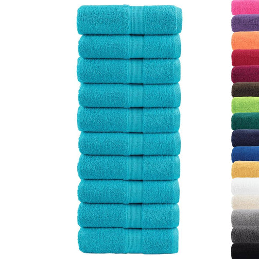 Premium Soap Towels SOLUND 10 pcs Turquoise 30x30 cm 600 gsm