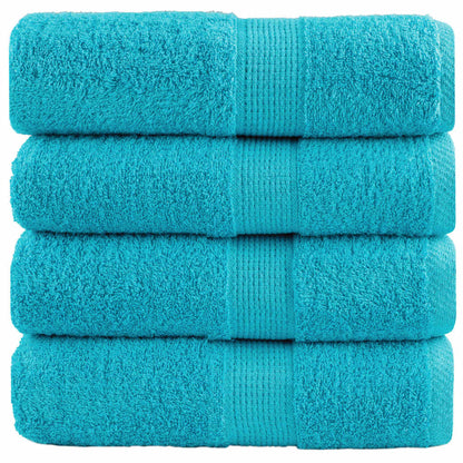 Premium Guest Towels SOLUND 4 pcs Turquoise 30x50 cm 600 gsm