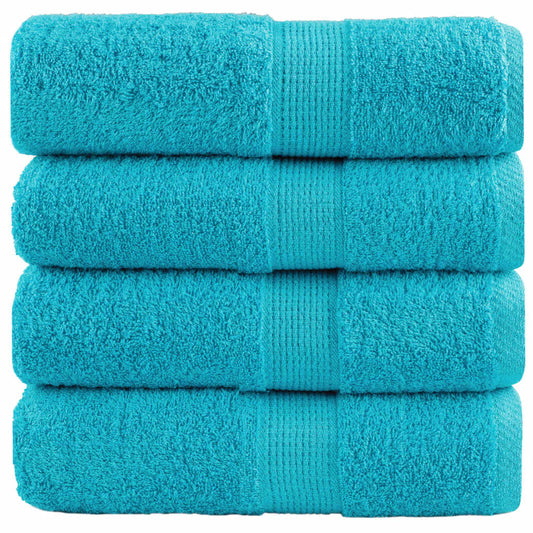 Premium Guest Towels SOLUND 4 pcs Turquoise 30x50 cm 600 gsm