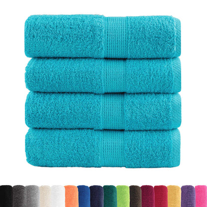 Premium Guest Towels SOLUND 4 pcs Turquoise 30x50 cm 600 gsm
