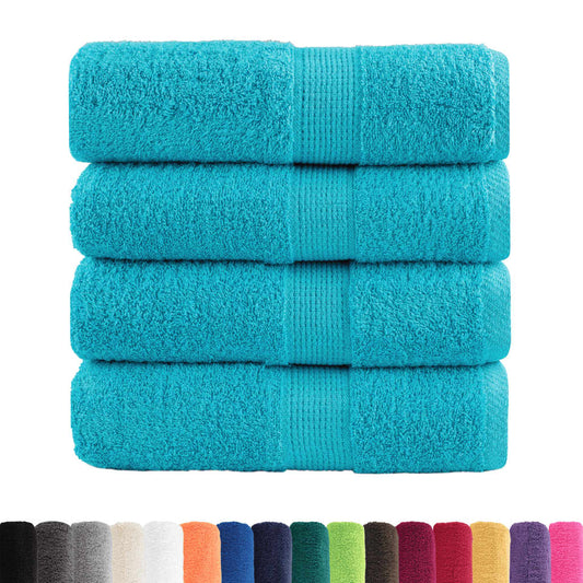 Premium Guest Towels SOLUND 4 pcs Turquoise 30x50 cm 600 gsm