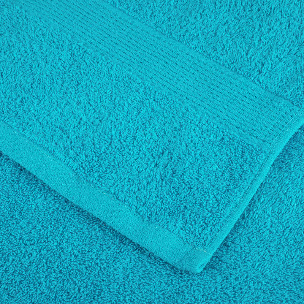 Premium Hand Towels SOLUND 4 pcs Turquoise 50x100 cm 600 gsm