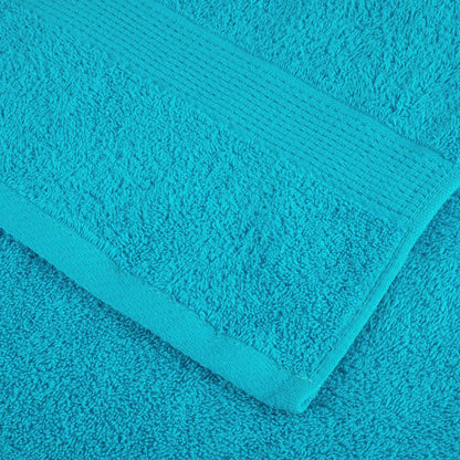 Premium Hand Towels SOLUND 10 pcs Turquoise 50x100 cm 600 gsm