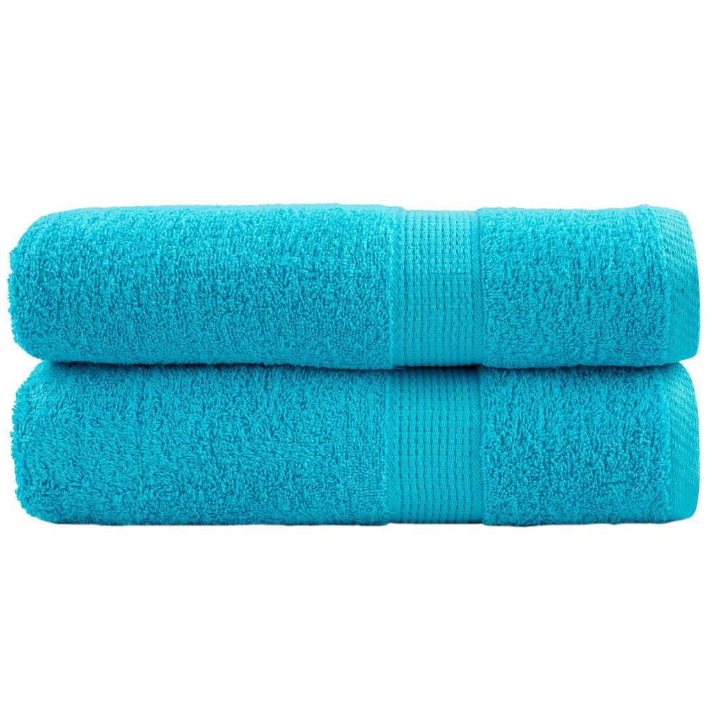 Premium Shower Towels SOLUND 2 pcs Turquoise 70x140 cm 600 gsm