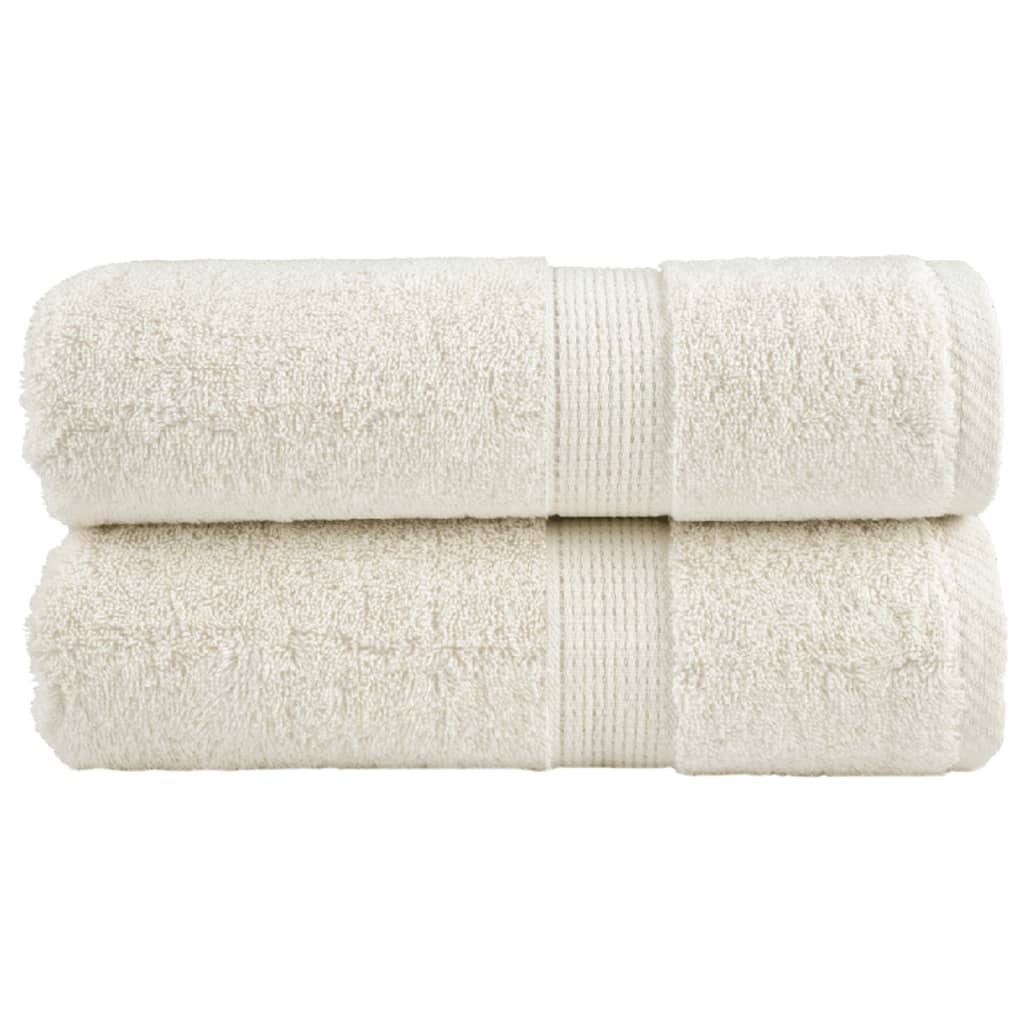 Premium Guest Towels SOLUND 2 pcs Cream 30x50 cm 600 gsm